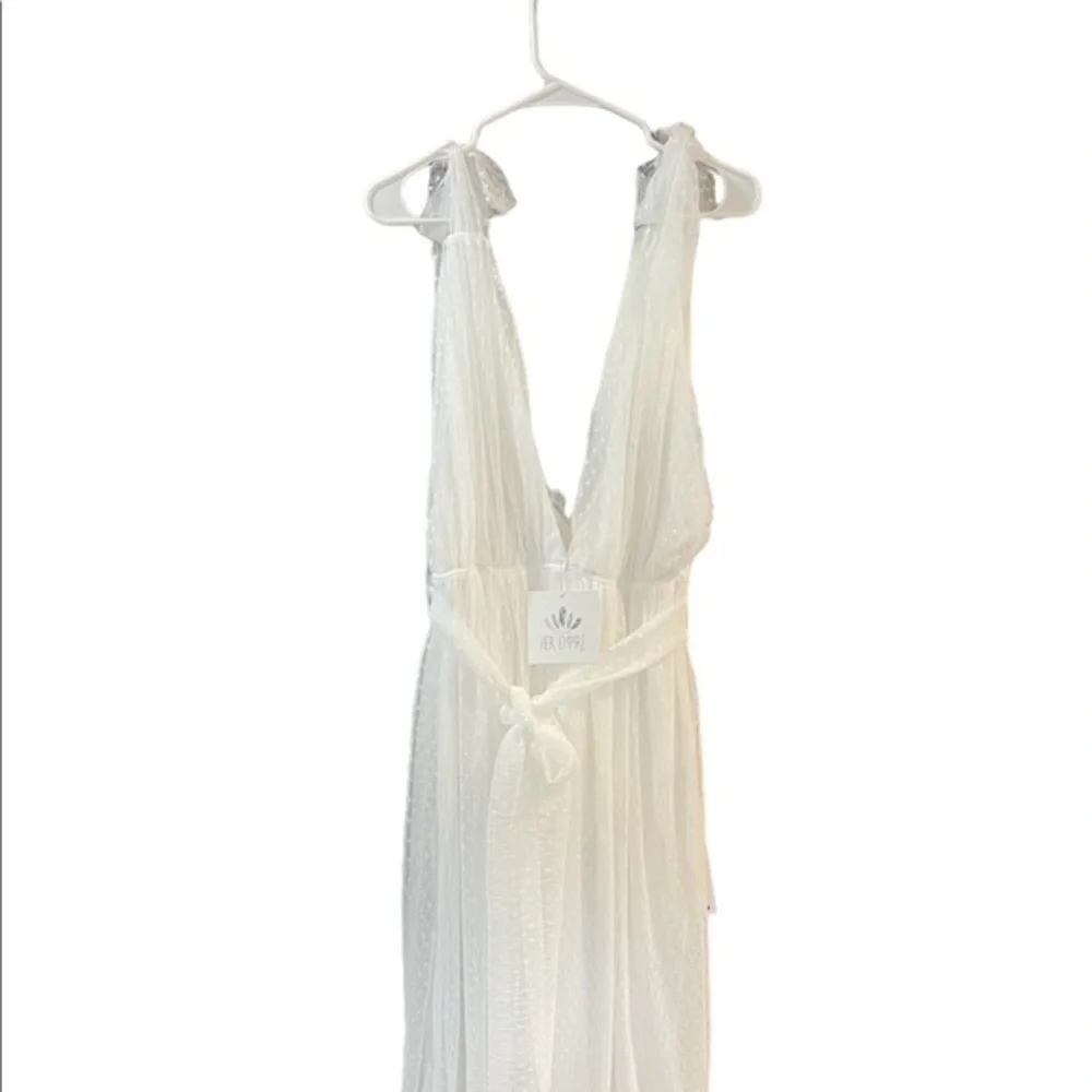 Her Empire Bella White Sheer Dress NWT - M - Picture 3 of 9